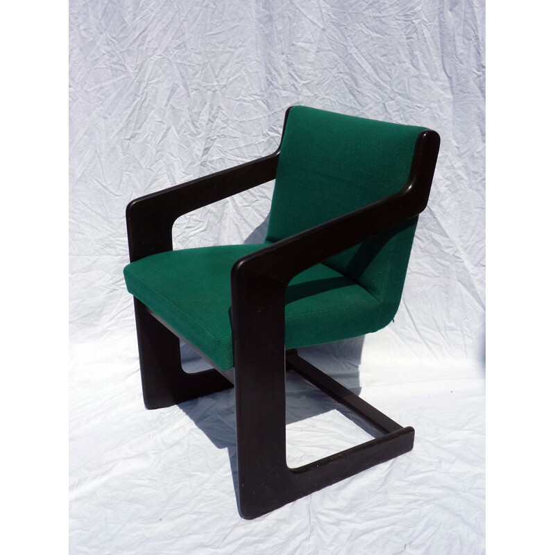 Groene vintage Casala fauteuil in massief beukenhout