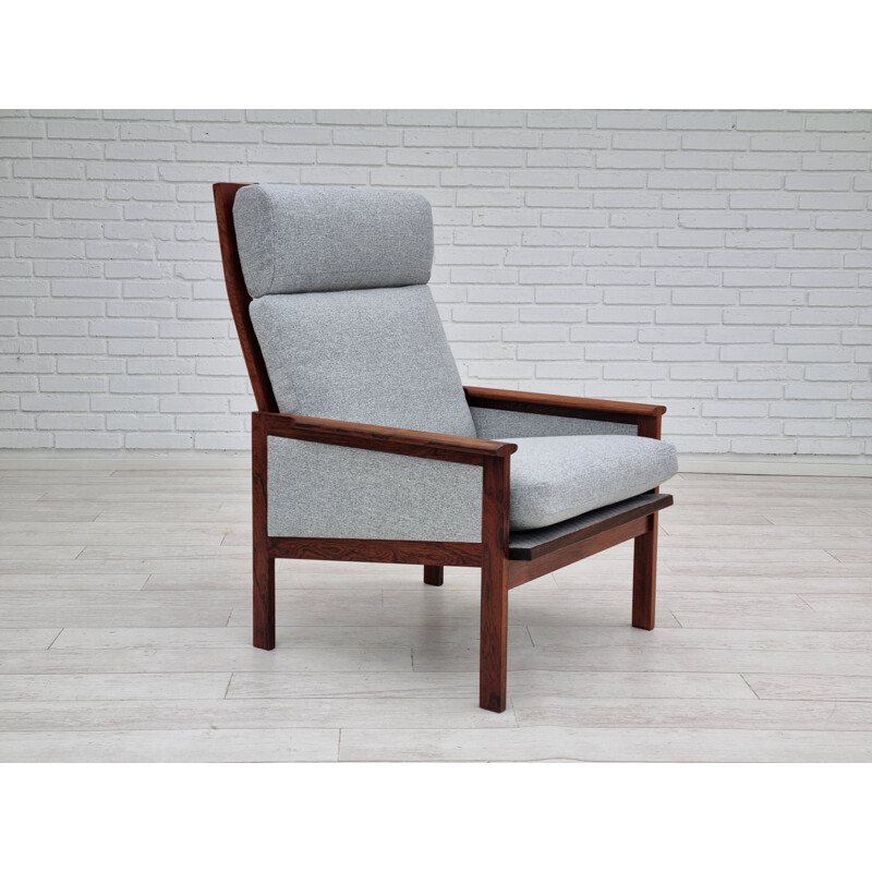 Vintage Danish rosewood armchair model Capella by Illum Wikkelsø for Eilersen Møbler, 1970s