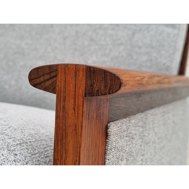 Vintage Danish rosewood armchair model Capella by Illum Wikkelsø for Eilersen Møbler, 1970s