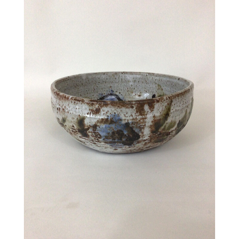 Vintage Vallauris ceramic salad bowl by Albert Thiry, 1960s