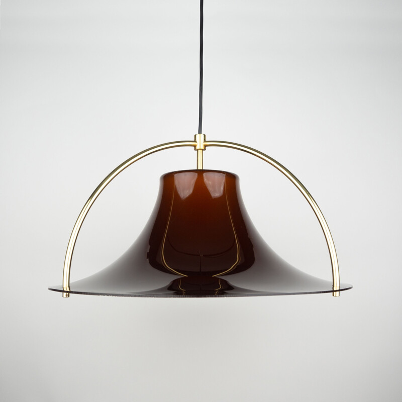 Danish vintage pendant lamp Single by Jo Hammerborg for Fog og Morup, 1977