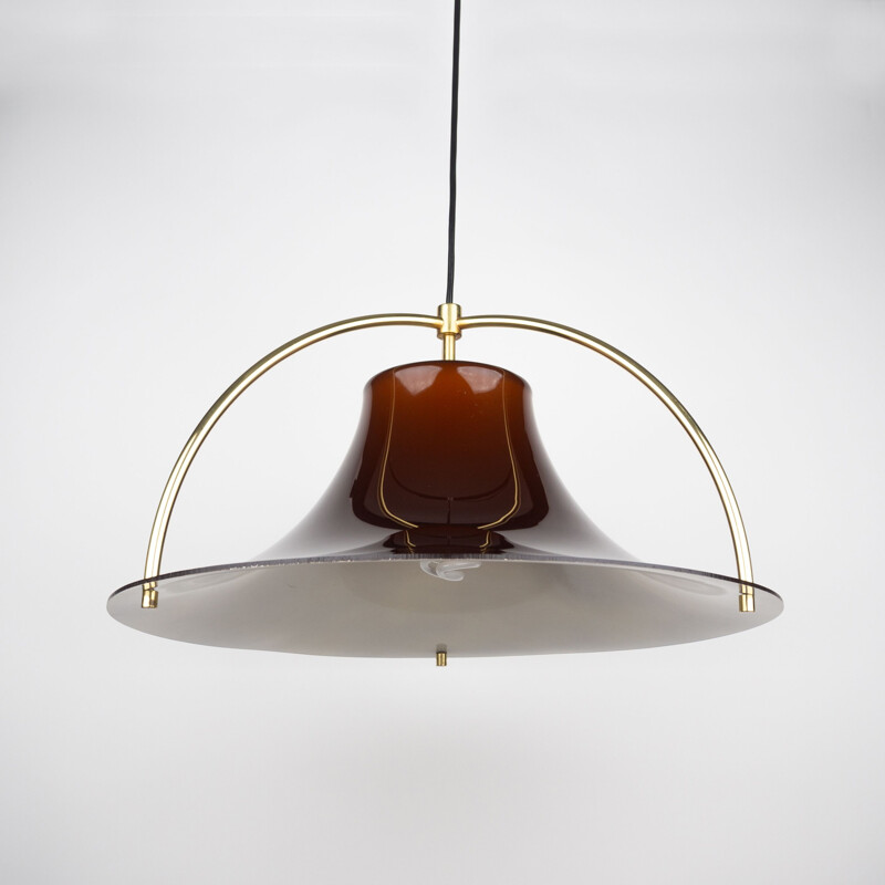 Danish vintage pendant lamp Single by Jo Hammerborg for Fog og Morup, 1977