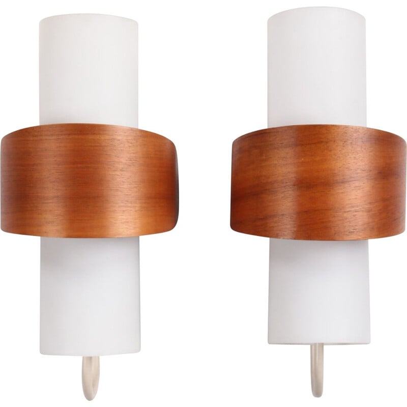 Pair of vintage Philips wall lamps model Nx40 by Louis Kalff, Netherlands 1950