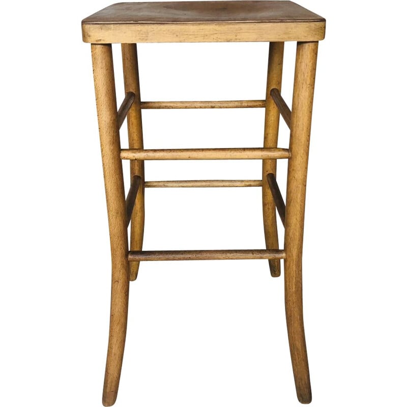 Vintage bent wooden bar stool, 1940s-1950s