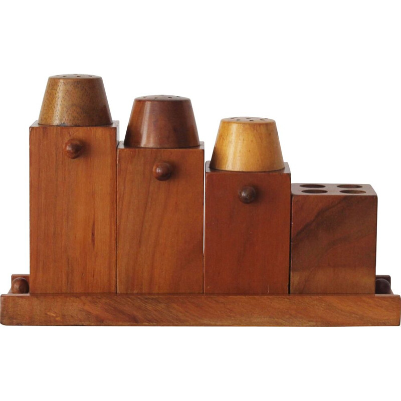 Mid-century condiment set by Krasna Jizba, Czechoslovakia 1950s