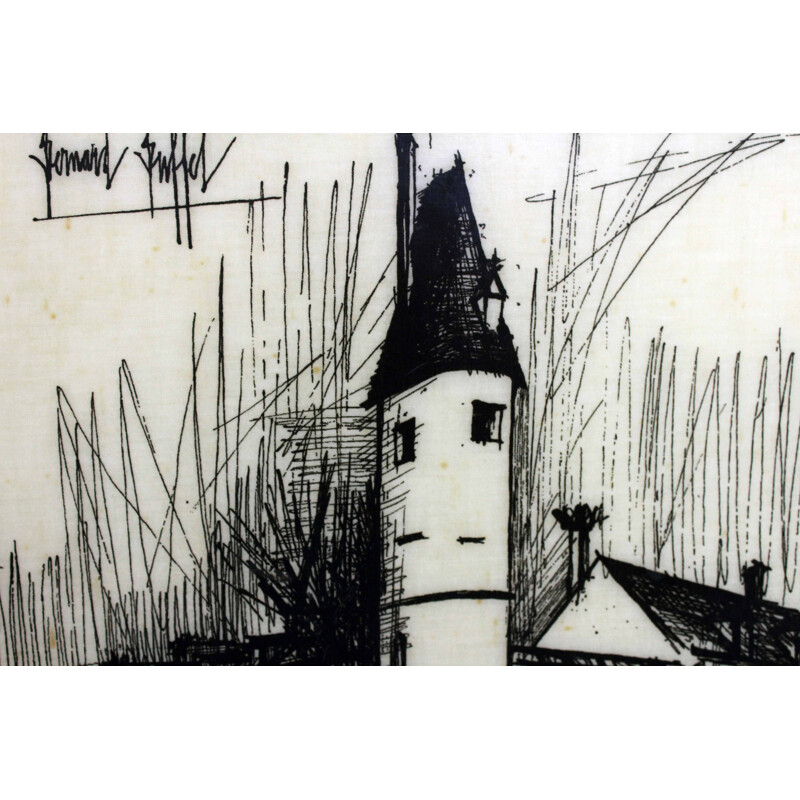 Vintage glasvezel dienblad van Bernard Buffet, 1950