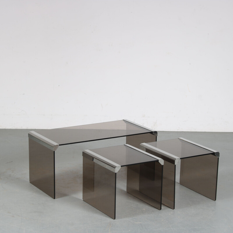 Vintage nesting tables by Pierangelo Gallotti for Gallotti & Radice, Italy 1970s