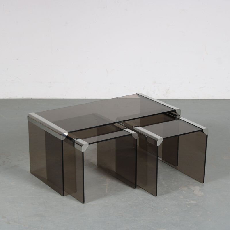 Vintage nesting tables by Pierangelo Gallotti for Gallotti & Radice, Italy 1970s