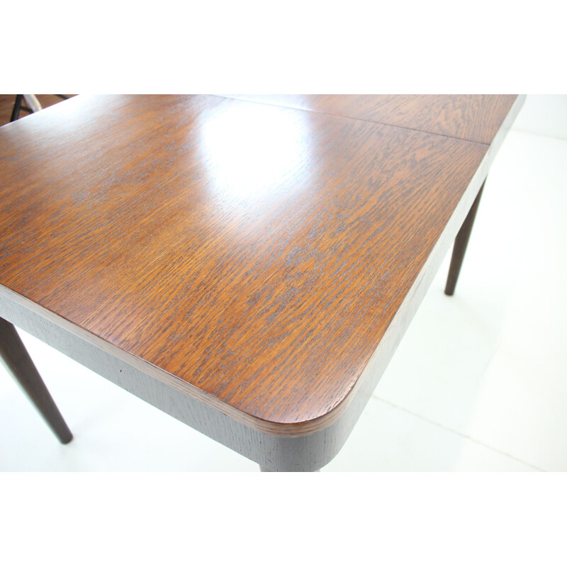 Mid century extendable dining table by Jindřich Halabala, Czechoslovakia 1950