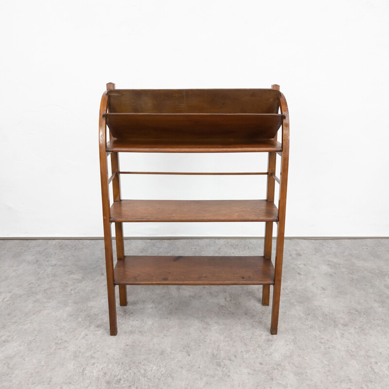 Vintage bentwood bookcase by Fischel, Czechoslovakia 1920s