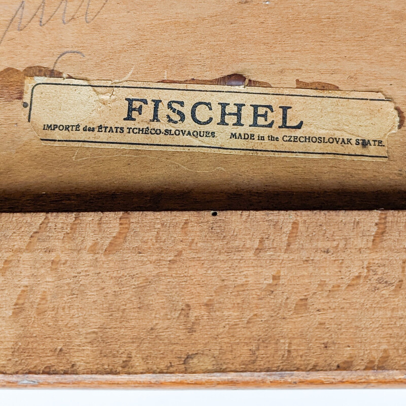 Bibliothèque vintage en bois courbé de Fischel, Tchécoslovaquie 1920