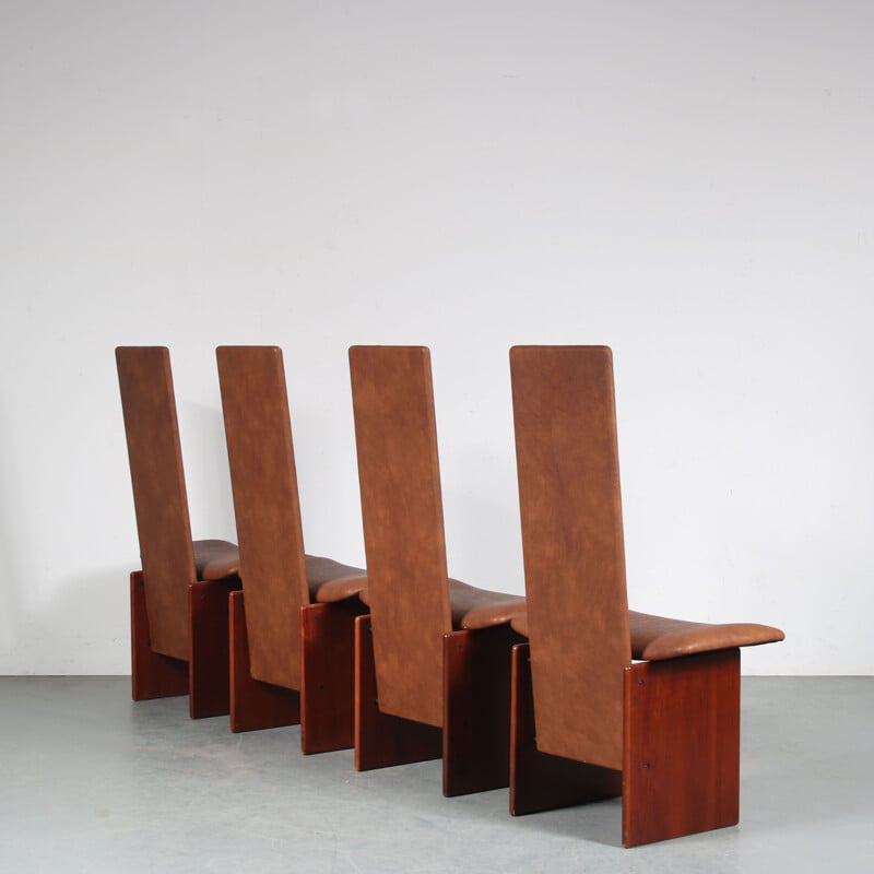 Ensemble de 4 chaises Kazuki vintage par Kazuhide Takahama pour Gavina, Italie 1980