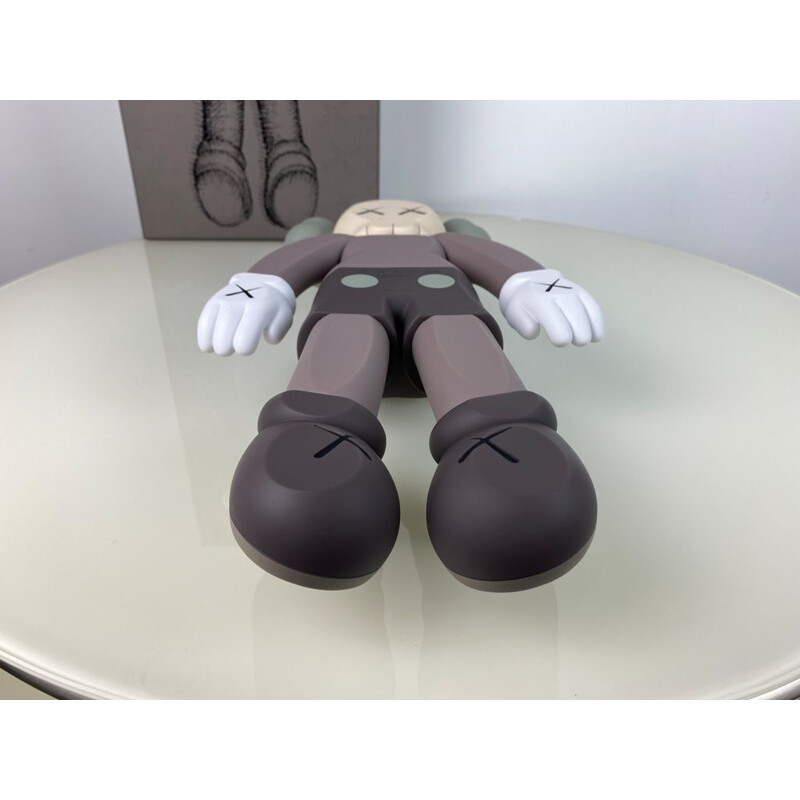 Pair of brown vintage Kaws Companion figures, 2020