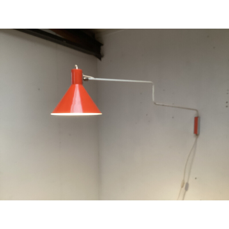 Vintage Elbow wandlamp van j.j.m Hoogervorst voor Anvia