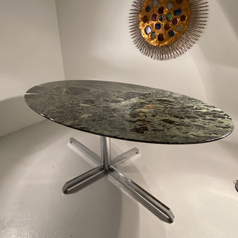 Vintage oval table by Florence Knoll for Roche-bobois, 1960s