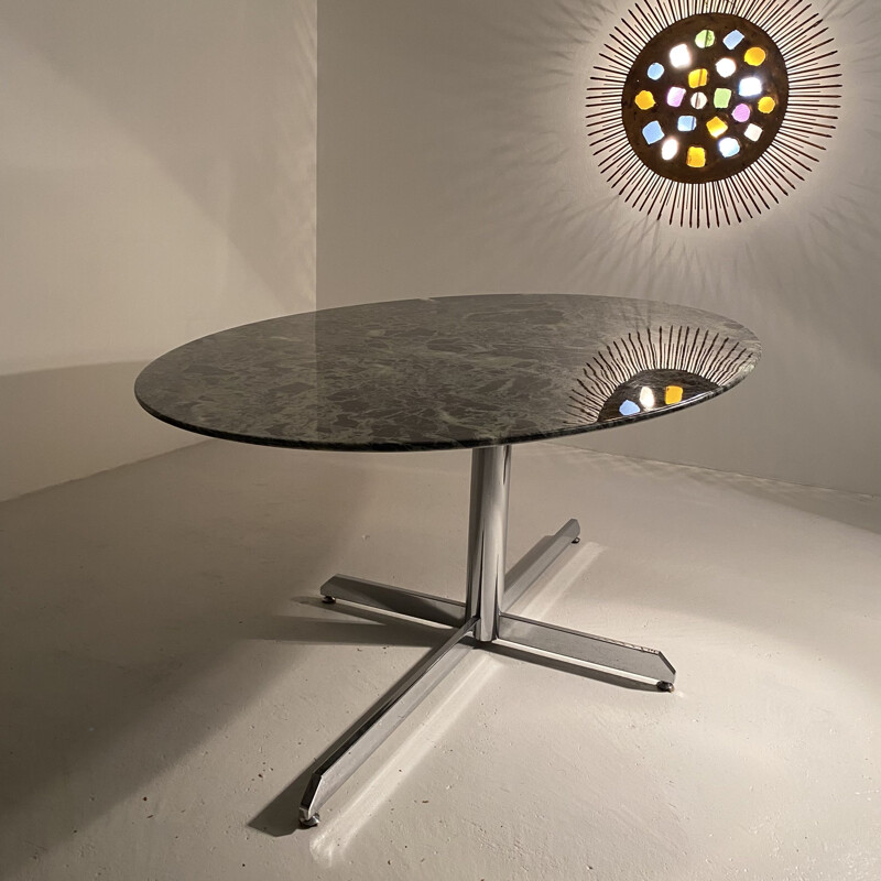 Vintage oval table by Florence Knoll for Roche-bobois, 1960s