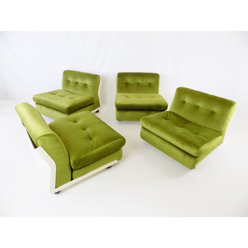 Set of 4 vintage Amanta armchairs by Mario Bellini for C&B Italia, 1963