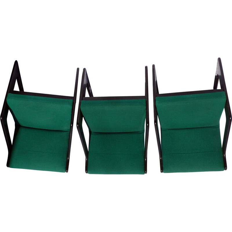 Vintage green Casala armchair in solid beechwood