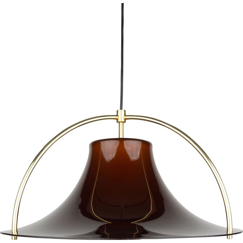 Danish vintage pendant lamp Single by Jo Hammerborg for Fog og Morup, 1977