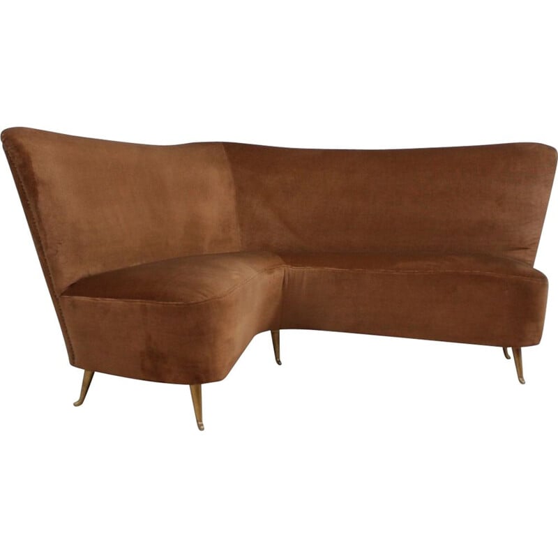 Geschwungenes Vintage 2-Sitzer-Sofa von Isa Bergamo, 1950