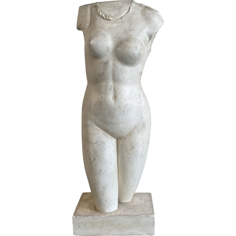 Busto in gesso d'epoca realizzato dal laboratorio di modellatura del Louvre