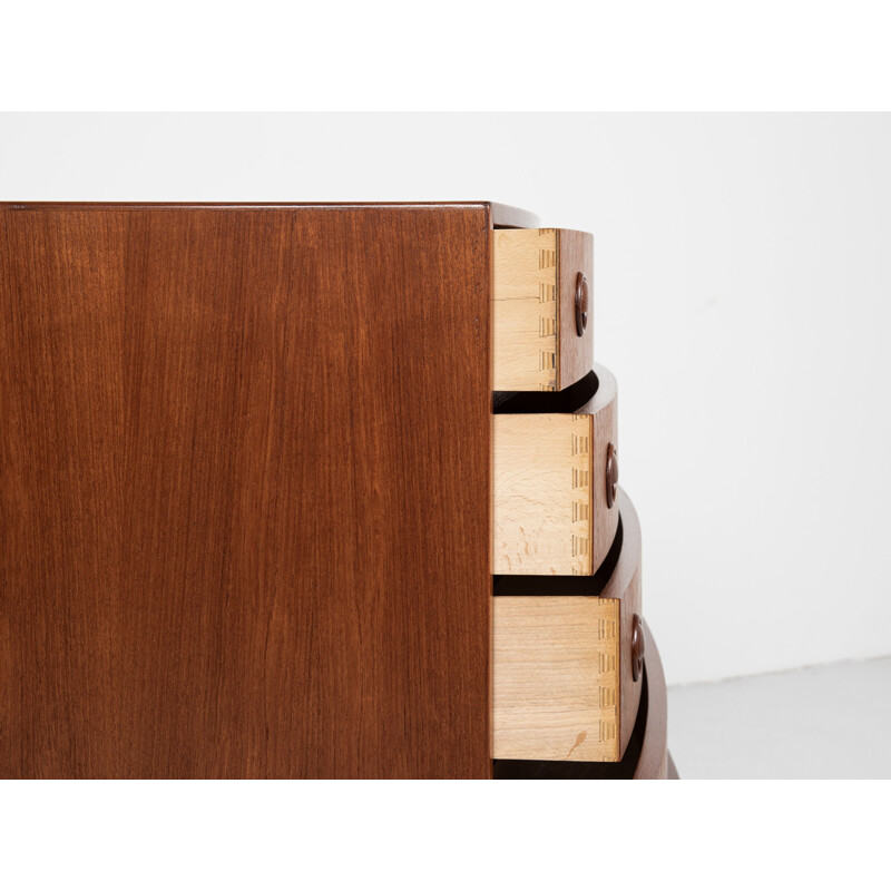 Mid-century Danish chest of 6 drawers in teak by Kai Kristiansen, 1960s