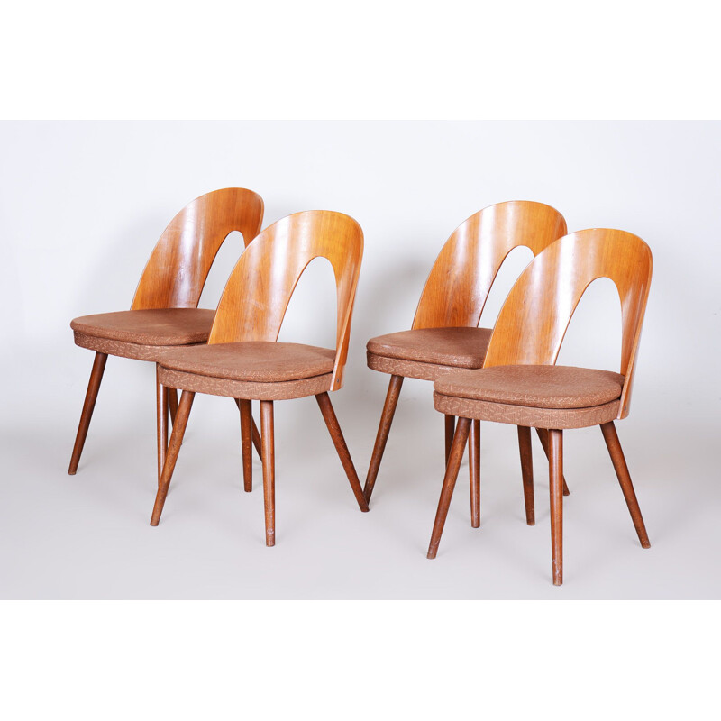 Set of 4 mid century chairs by Antonín Šuman, 1950s