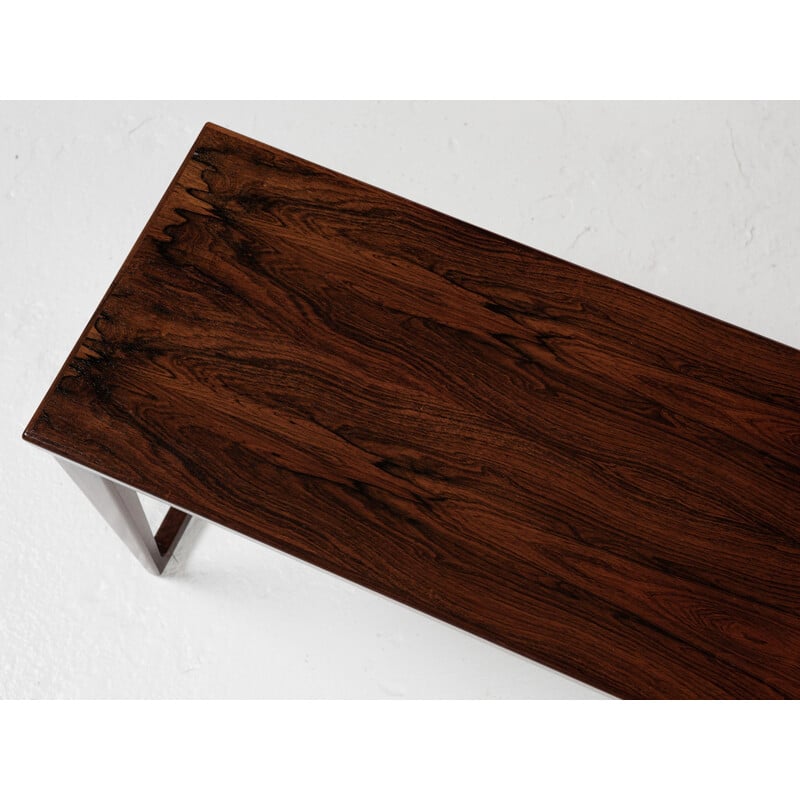 Mid century Danish bench with mirror in rosewood by Aksel Kjersgaard, 1960s