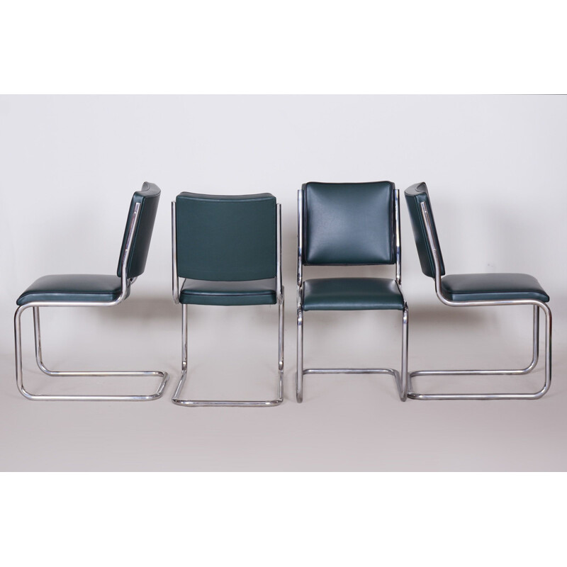 Set of 4 Bauhaus vintage dining chairs by Anton Lorenz for Slezak Factories