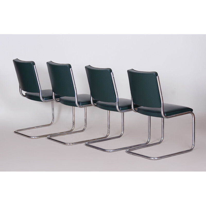 Set of 4 Bauhaus vintage dining chairs by Anton Lorenz for Slezak Factories