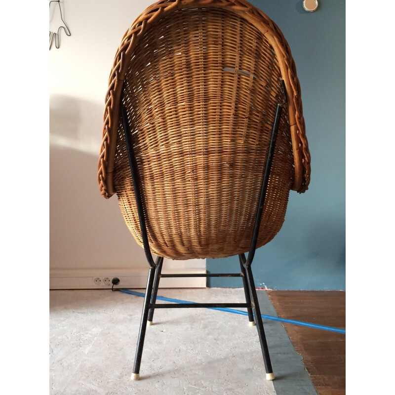 Mid century Scandinavian armchair in rattan - 1950s