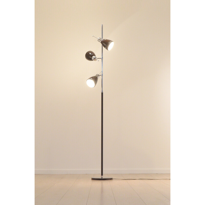 Monix painted and chromed steel floor lamp - 1960s