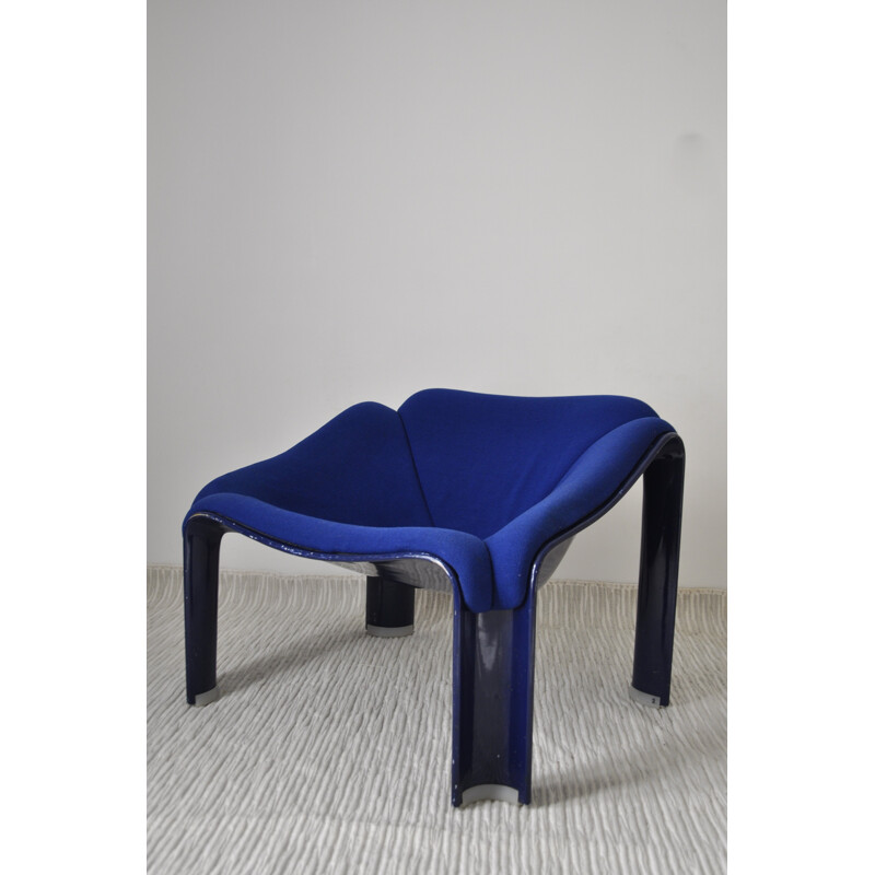 Artifort armchair "F300" in blue fabric, Pierre PAULIN - 1960s