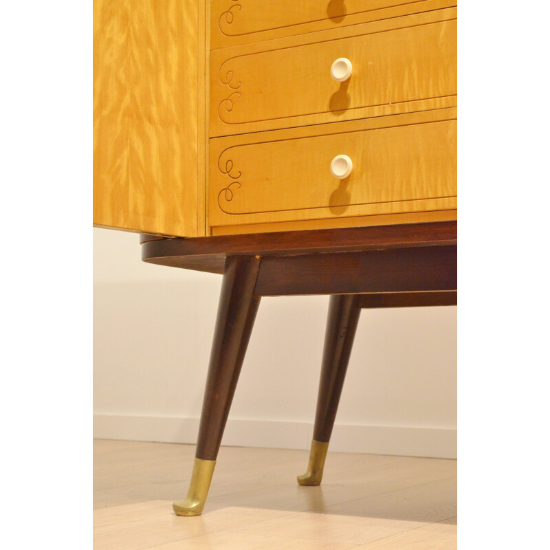 De Coene big bicolored wood sideboard - 1950s