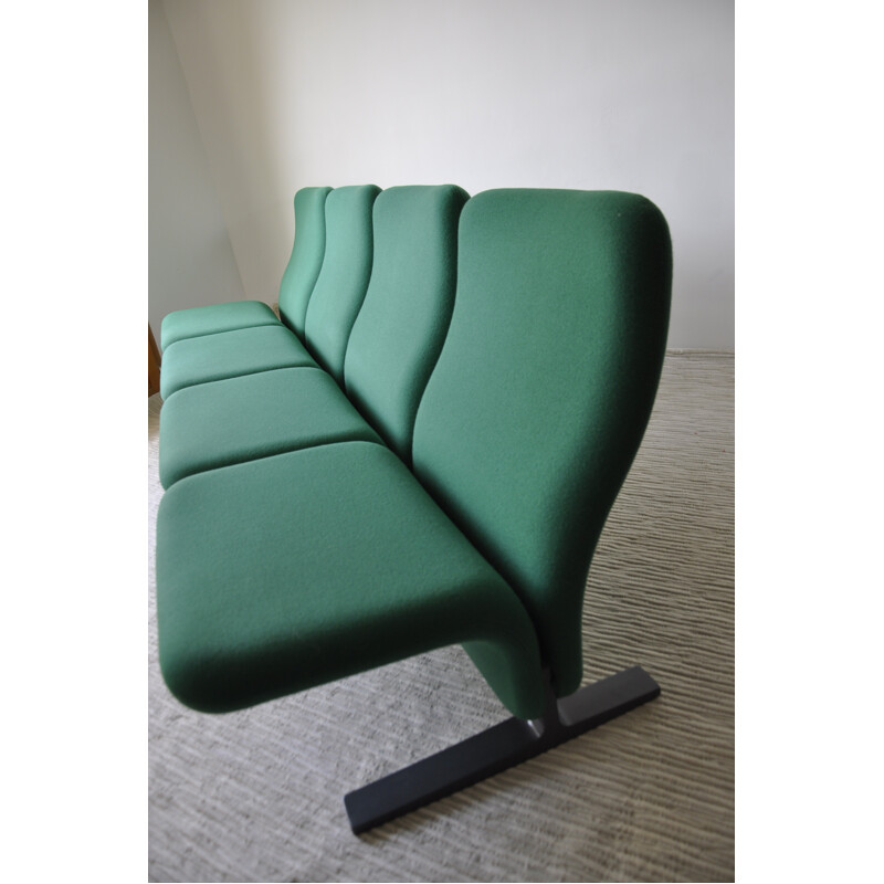 Armchair Artifort "Concorde" in green kvadrat fabric, Pierre PAULIN - 1960s