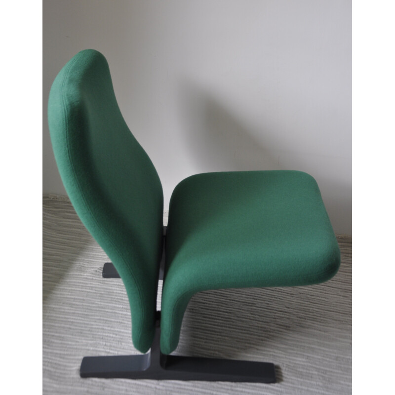 Armchair Artifort "Concorde" in green kvadrat fabric, Pierre PAULIN - 1960s