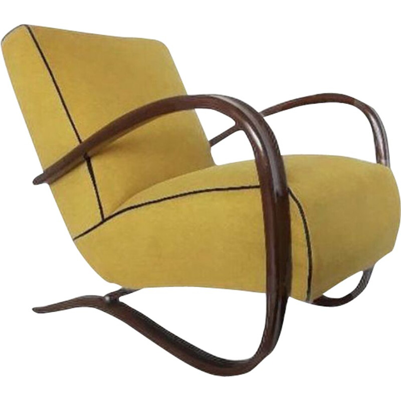 Vintage armchair model H 269 by Jindrich Halabala for Up Zavody, 1930s
