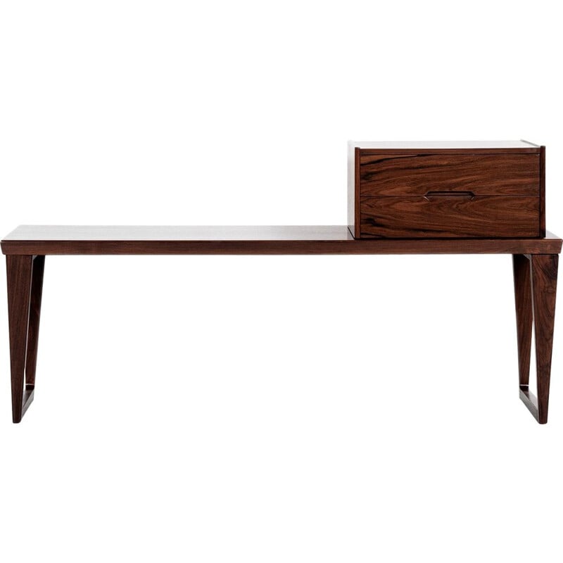 Mid century Danish bench with mirror in rosewood by Aksel Kjersgaard, 1960s