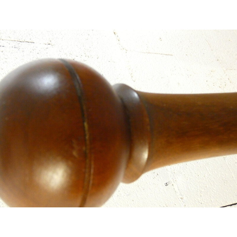 Vintage Brutalist coat rack in mahogany and solid oak, 1950