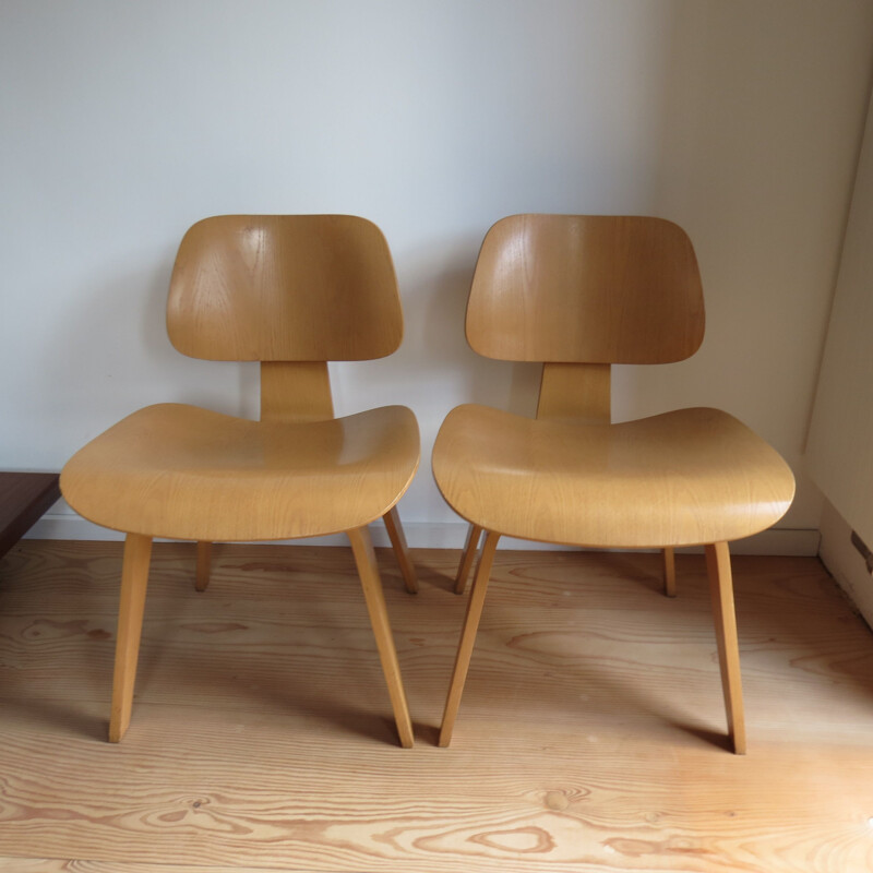 Set of 4 vintage Dcw dining chairs by Charles Eames for Vitra, 1999