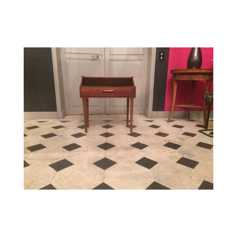Scandinavian side table with drawer - 1970s