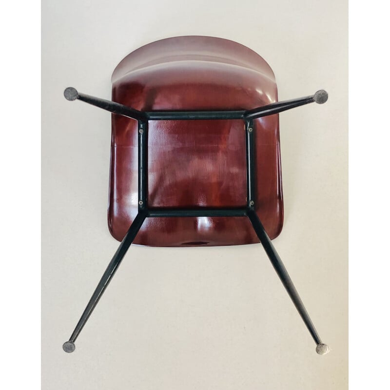 Conjunto de 4 cadeiras Pagholz vintage modelo 1507 por Flötotto, Alemanha 1950