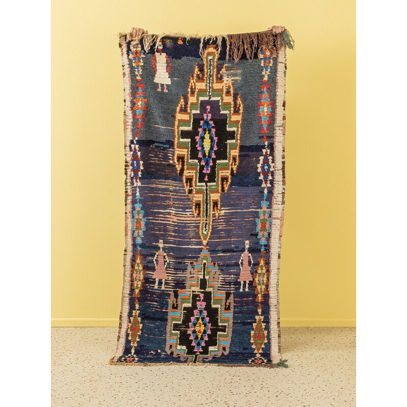 Vintage Azilal handgemaakt wollen Berber tapijt, Marokko