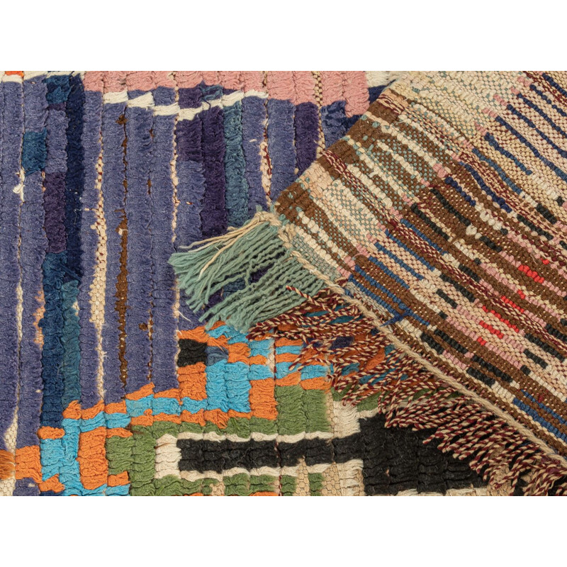 Vintage Azilal Berberteppich aus Wolle handgefertigt, Marokko