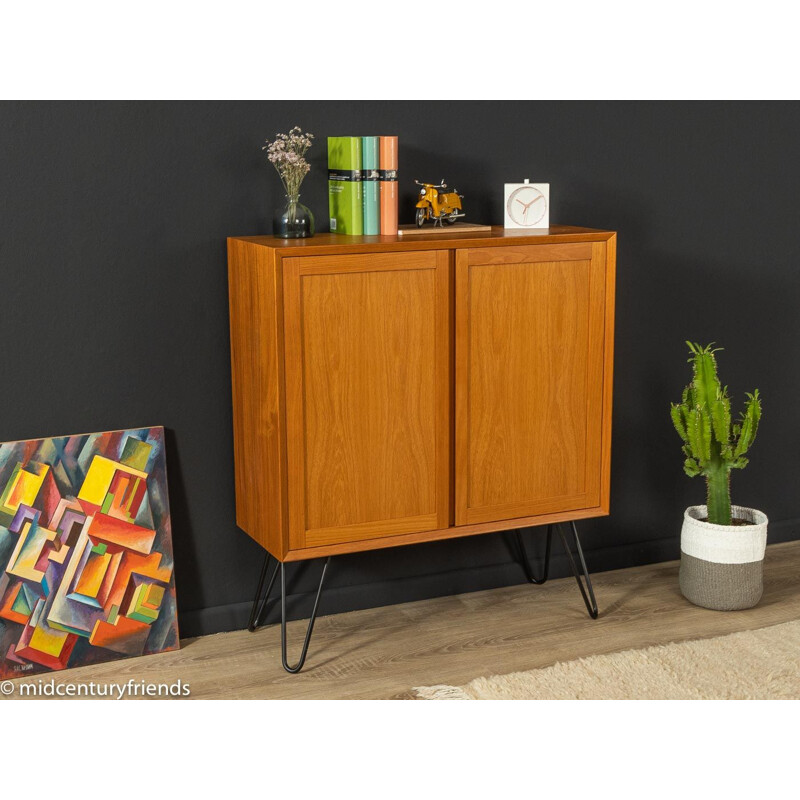 Vintage teak highboard with two doors by Poul Cadovius, Denmark 1960s