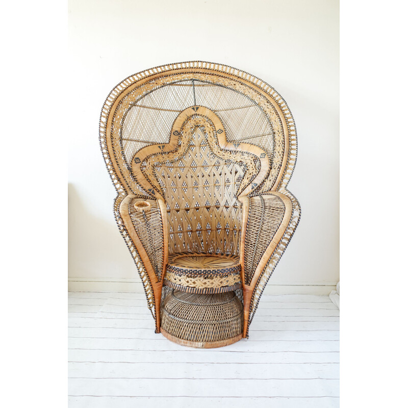Vintage The King of Peacock armchair, 1970s