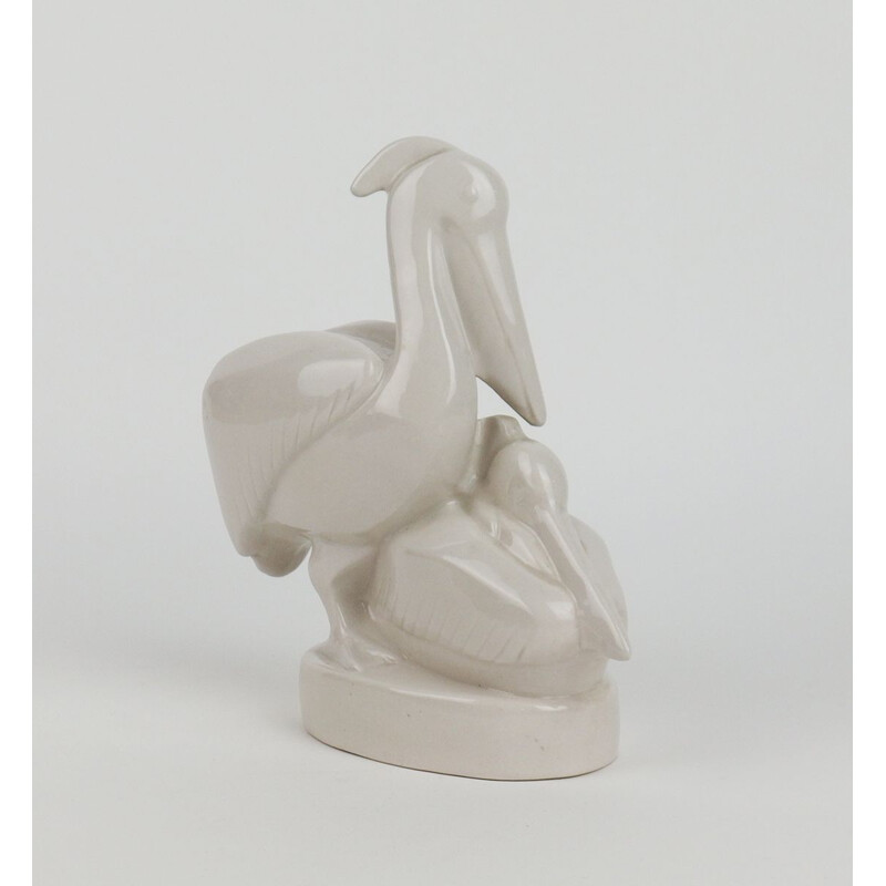 Vintage pelican couple in porcelain