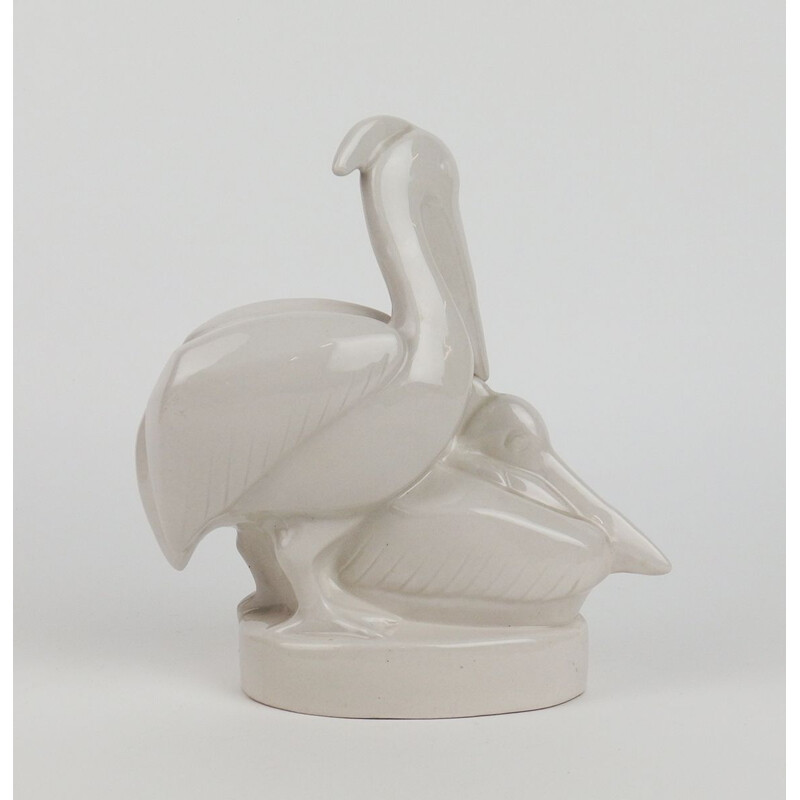 Vintage pelican couple in porcelain