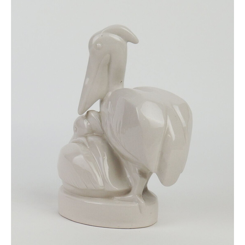 Vintage pelican couple in porcelain