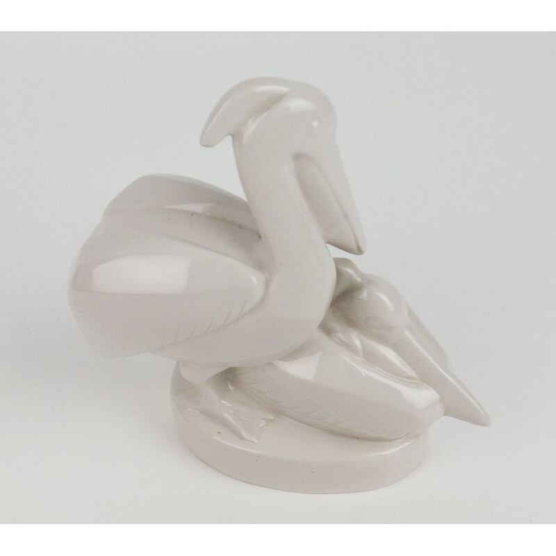 Par de pelicanos Vintage em porcelana